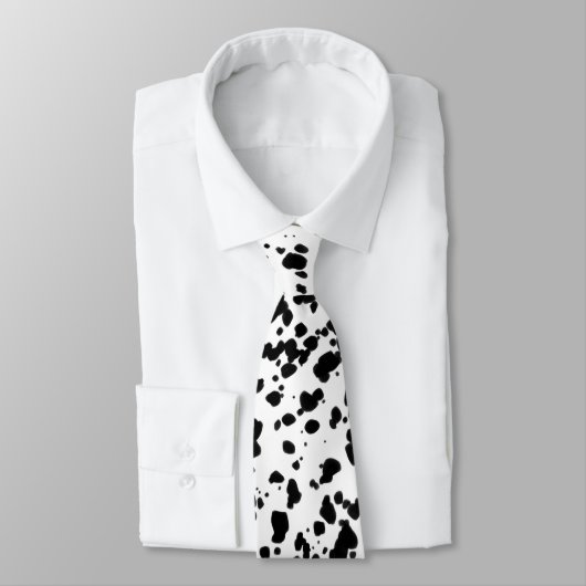 Zwarte en Witte Speckles Stropdas (Gebonden)