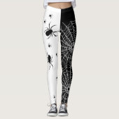 Zwarte en witte spin leggings (Voorkant)