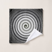 zwarte en witte spiraal bad handdoek (Wasdoekje)