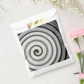 Zwarte en witte spiraal bedankzakje (Gezegeld)