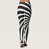 Zwarte en witte spiraal leggings (Achterkant)