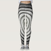 Zwarte en witte spiraal leggings (Voorkant)