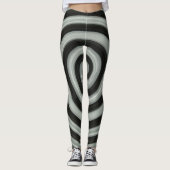 zwarte en witte spiraal leggings (Voorkant)