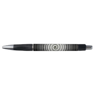 Zwarte en witte spiraal pen