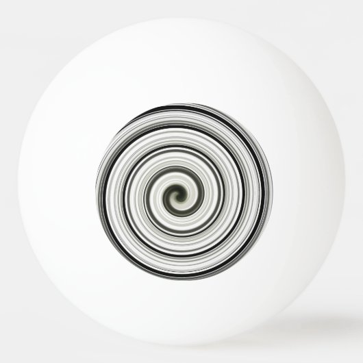 Zwarte en witte spiraal pingpongbal (Voorkant)