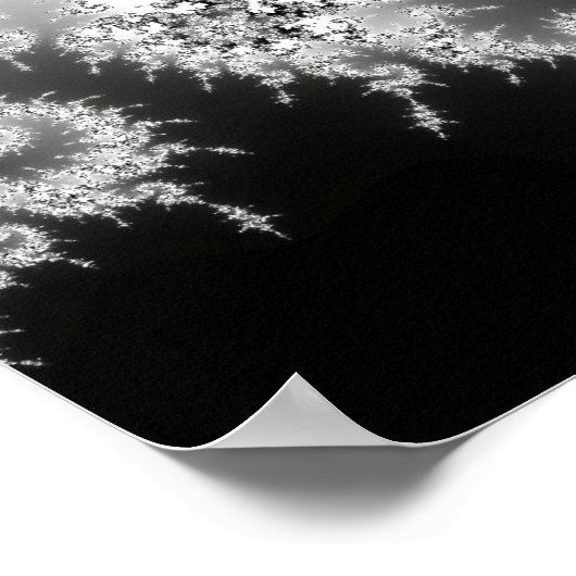 zwarte en witte spiraal poster (Hoek)