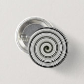 Zwarte en witte spiraal ronde button 3,2 cm (Voorkant /achterkant)