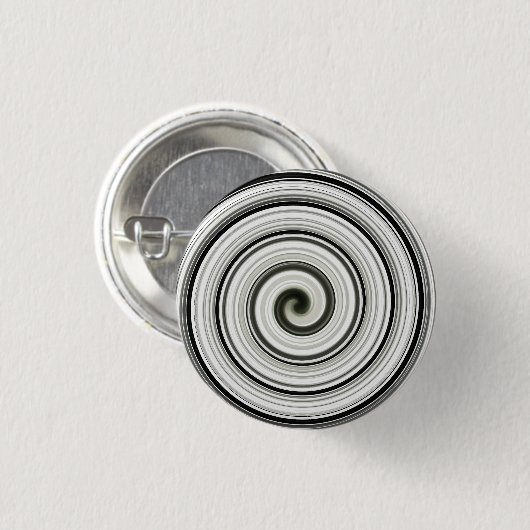Zwarte en witte spiraal ronde button 3,2 cm (Voorkant /achterkant)