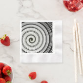 Zwarte en witte spiraal servet (Insitu)