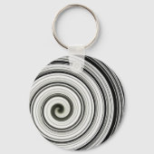 Zwarte en witte spiraal sleutelhanger (Voorkant)