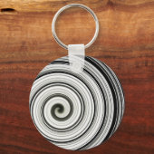 Zwarte en witte spiraal sleutelhanger (Voorkant)