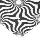 Zwarte en witte spiraalafdruk tafelkleed (Gekanteld)