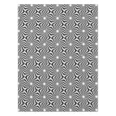 Zwarte en witte spiraalafdruk tafelkleed (Voorkant)