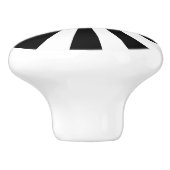 Zwarte en witte spiraalwiel keramische knop (Zijkant)