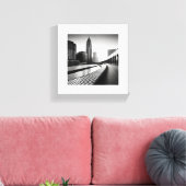 Zwarte en Witte Stad Canvas Afdruk (Insitu (Woonkamer))