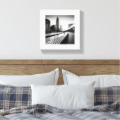 Zwarte en Witte Stad Canvas Afdruk (Insitu (Slaapkamer))