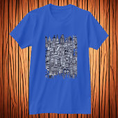 Zwarte en witte stadskern | AI Art. T-shirt