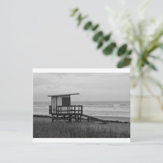 Zwarte en witte standaard briefkaart (Staand voorkant)