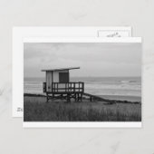 Zwarte en witte standaard briefkaart (Voorkant / Achterkant)