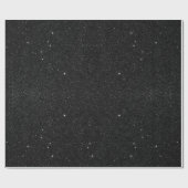 Zwarte en witte Starry Nebula Night Cadeaupapier (Vlak)