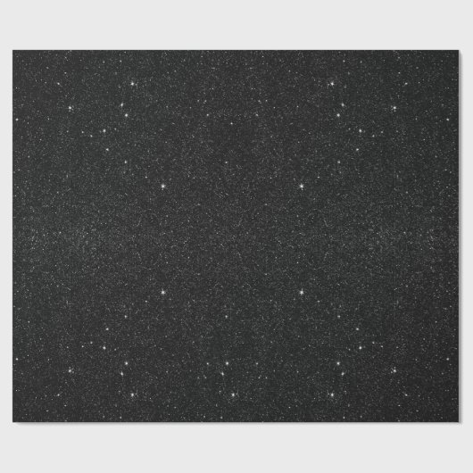 Zwarte en witte Starry Nebula Night Cadeaupapier (Vlak)