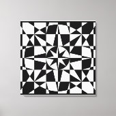 Zwarte en witte ster canvas afdruk (Voorkant)