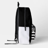 zwarte en witte ster illusie bedrukte rugzak (Links)