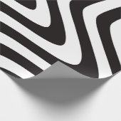 zwarte en witte ster illusie cadeaupapier (Hoek)