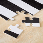 zwarte en witte ster illusie legpuzzel (Zijkant)