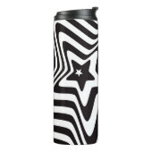 zwarte en witte ster illusie thermosbeker (Gedraaid links)