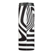 zwarte en witte ster illusie thermosbeker (Achterkant)