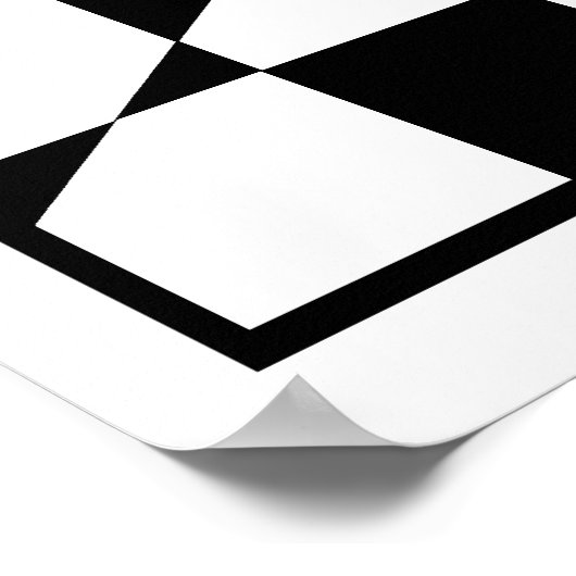 Zwarte en witte ster poster (Hoek)