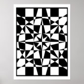 Zwarte en witte ster poster (Voorkant)