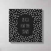 Zwarte en witte sterren canvas afdruk (Voorkant)