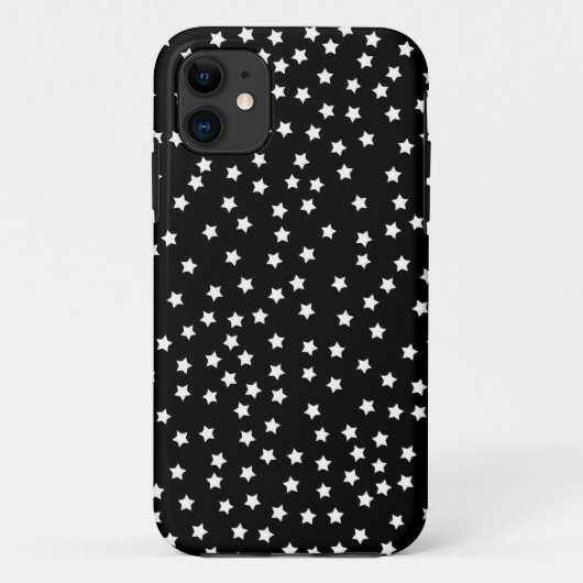 Zwarte en witte sterren Case-Mate iPhone case (Achterkant)