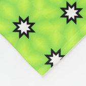 Zwarte en witte sterren fleece deken (Hoek)