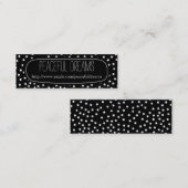 Zwarte en witte sterren mini visitekaartje (Voorkant / Achterkant)