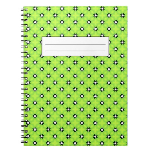 Zwarte en witte sterren notitieboek (Voorkant)
