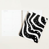 Zwarte en witte sterren op lijnen planner (Display)