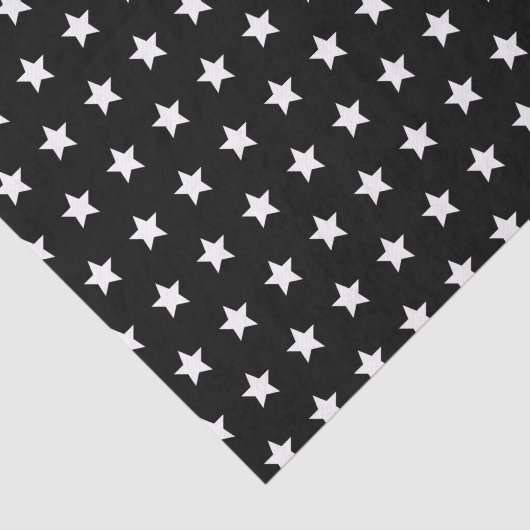 Zwarte en witte sterren tissuepapier (Detail)