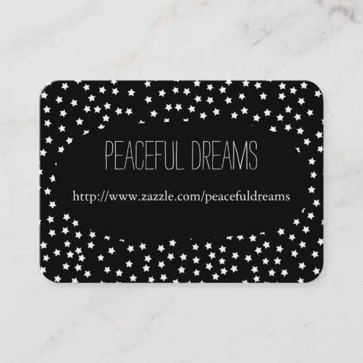 Zwarte en witte sterren visitekaartje (Voorkant)