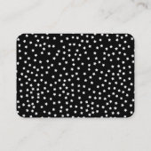 Zwarte en witte sterren visitekaartje (Achterkant)