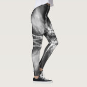 Zwarte en witte sterrenburst leggings (Rechts)