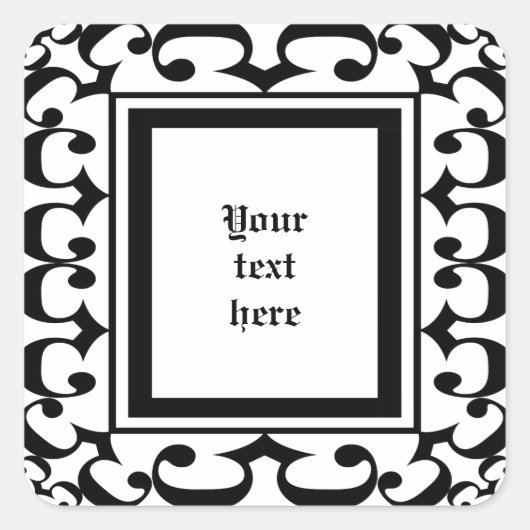  zwarte en witte Stickers (Voorkant)