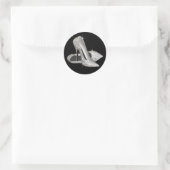 Zwarte en witte stickers voor hoge hakken (Tas)