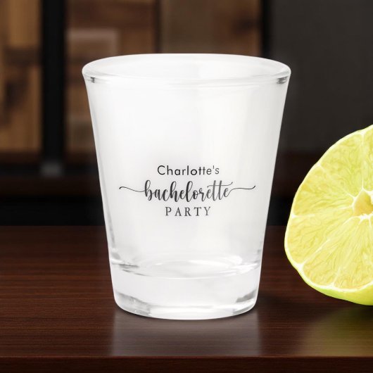 Zwarte En Witte Stijlvolle Bachelorette Feestje Shot Glas