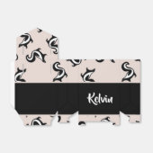 Zwarte en witte stinkdieren op roos roze bedankdoosjes (Uitgevouwen)