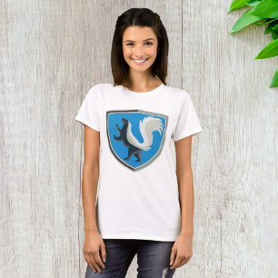 Zwarte en witte stinkvis t-shirt