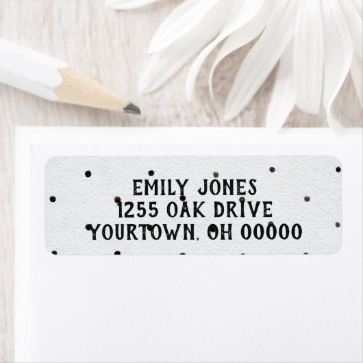 zwarte en witte stip etiket (Insitu)