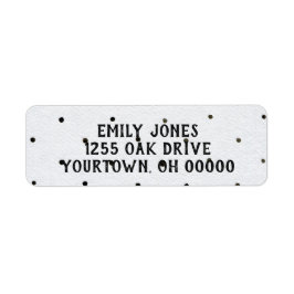 zwarte en witte stip etiket